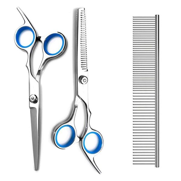 dog grooming 3 pack scissors,stainless steel thinning cutting shears with pet comb for cat hair care
dog grooming 3 pack scissors,stainless steel thinning cutting shears with pet comb for cat hair care