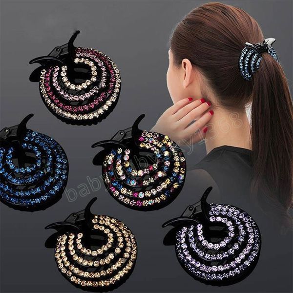women ponytail holder hair claw fashion rhinestone hairpin bird nest twist clip bun maker hairgrip hair accessories, Slivery;white
women ponytail holder hair claw fashion rhinestone hairpin bird nest twist clip bun maker hairgrip hair accessories, Slivery;white