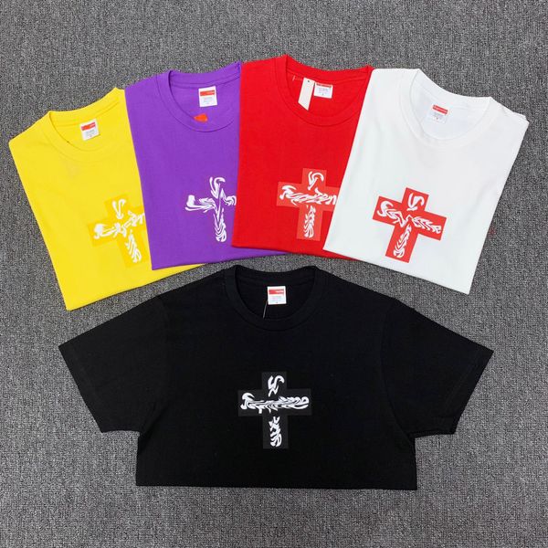 fashion cross t-shirt men and women's same style high-quality tees men's short-sleeved factory direct sales clothes, White;black
fashion cross t-shirt men and women's same style high-quality tees men's short-sleeved factory direct sales clothes, White;black