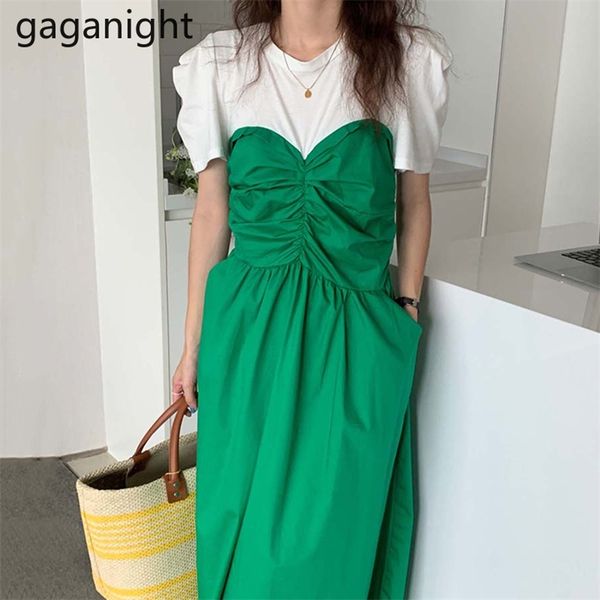 korean patchwork color elegant long dress summer o neck short sleeve ruched women casual female slim party 210601, Black;gray
korean patchwork color elegant long dress summer o neck short sleeve ruched women casual female slim party 210601, Black;gray