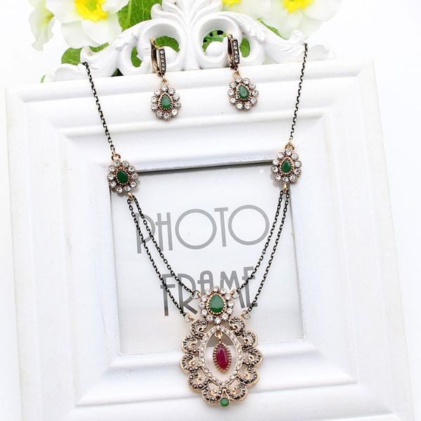 earrings & necklace vintage women flower jewelry sets turkish long resin drop earring antique gold color india peacock bridal, Silver
earrings & necklace vintage women flower jewelry sets turkish long resin drop earring antique gold color india peacock bridal, Silver