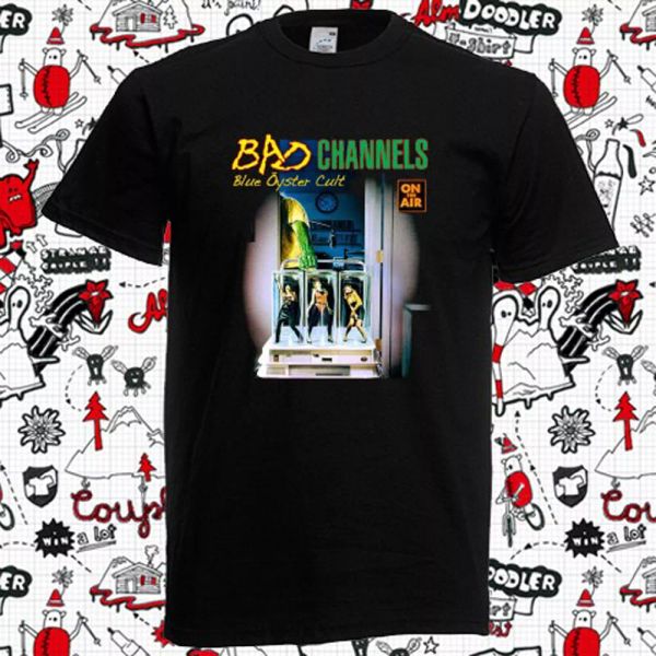 Blue Oyster Cult Bad Channels Men's Black T-Shirt Size S to 3XL, White;black