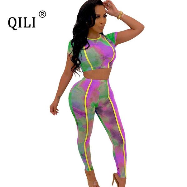tie dyeing print two piece set outfits women short sleeve crop pants 2 matching tracksuit casual summer clothes women's tracksuits, Gray
tie dyeing print two piece set outfits women short sleeve crop pants 2 matching tracksuit casual summer clothes women's tracksuits, Gray