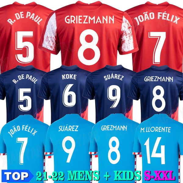 21 22 GRIEZMANN Atletico Madrid Soccer Jerseys SUAREZ 2021 2022 M. Llorente CORREA KOKE Camisetas de fútbol CARRASCO men kids kit Football S, Black;yellow
21 22 GRIEZMANN Atletico Madrid Soccer Jerseys SUAREZ 2021 2022 M. Llorente CORREA KOKE Camisetas de fútbol CARRASCO men kids kit Football S, Black;yellow
