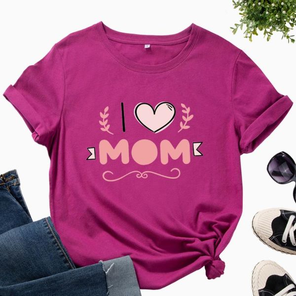 women's t-shirt i love mom letter graphic t shirts 100% cotton summer plus size shirt for gifts o-neck streetwear, White
women's t-shirt i love mom letter graphic t shirts 100% cotton summer plus size shirt for gifts o-neck streetwear, White