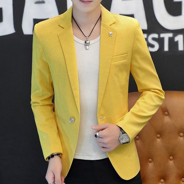 men's suits & blazers men 2021 spring autumn fashion solid color suit coats slim fit outwear male casual business daily jackets w349, White;black
men's suits & blazers men 2021 spring autumn fashion solid color suit coats slim fit outwear male casual business daily jackets w349, White;black