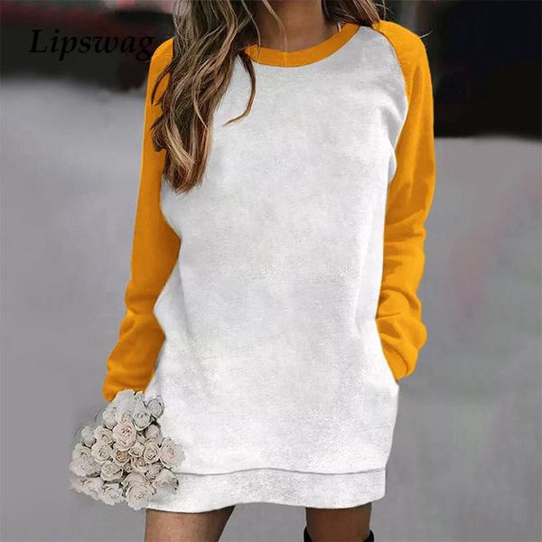 casual dresses autumn womens mini dress fashion patchwork long sleeve o-neck pullover female elegant loose femme vestidos, Black;gray
casual dresses autumn womens mini dress fashion patchwork long sleeve o-neck pullover female elegant loose femme vestidos, Black;gray