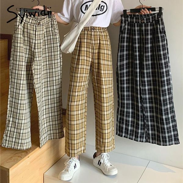 women's pants & capris syiwidii plaid sweatpants women wide leg loose joggers sweat bottoms plus size clothes vintage streetwear 2021 s, Black;white
women's pants & capris syiwidii plaid sweatpants women wide leg loose joggers sweat bottoms plus size clothes vintage streetwear 2021 s, Black;white