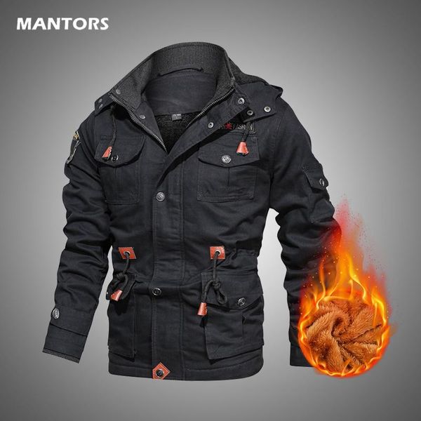 men's jackets casual military men winter coats fleece warm cotton windbreaker 2021 multi-pockets bomber mens outerwear, Black;brown
men's jackets casual military men winter coats fleece warm cotton windbreaker 2021 multi-pockets bomber mens outerwear, Black;brown