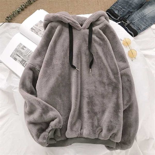 autumn winter coats soild sweet hooded women harajuku loose casual warm hoodies ladies fleece flannel pullover female sweatshirt 211013, Black
autumn winter coats soild sweet hooded women harajuku loose casual warm hoodies ladies fleece flannel pullover female sweatshirt 211013, Black