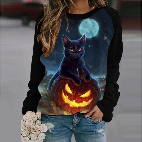 women's hoodies & sweatshirts women sweatshirt pullover halloween pumpkin printing o-neck long sleeve sweater sudaderas con capucha, Black
women's hoodies & sweatshirts women sweatshirt pullover halloween pumpkin printing o-neck long sleeve sweater sudaderas con capucha, Black
