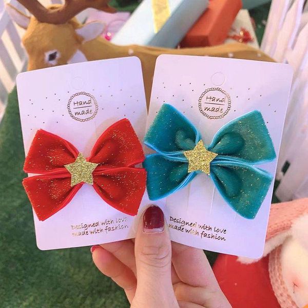 hair accessories girls 1/2/3pcs/set glimmer velvet bow clips kids stars hairpins christmas elastic bands ties, Slivery;white
hair accessories girls 1/2/3pcs/set glimmer velvet bow clips kids stars hairpins christmas elastic bands ties, Slivery;white