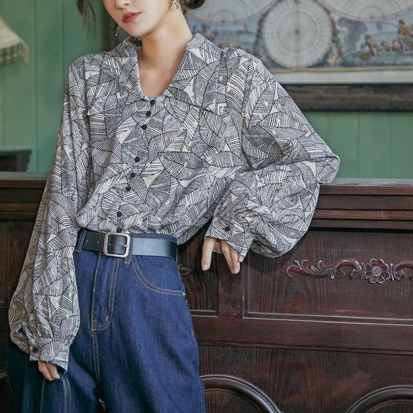 elegant mujer plus size streetwear women's shirts leaves retro shirt releases 2021 sleeve, White
elegant mujer plus size streetwear women's shirts leaves retro shirt releases 2021 sleeve, White