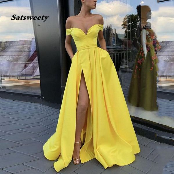 yellow prom dresses with pockets a-line v-neck off shoulder slit islamic dubai saudi arabic long elegant evening gown, Black
yellow prom dresses with pockets a-line v-neck off shoulder slit islamic dubai saudi arabic long elegant evening gown, Black