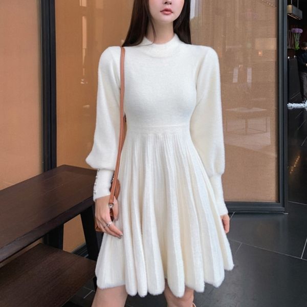 autumn winter knitted sweater dress women korean sweet vestidos long sleeve button casual pull mini dress for women 210325, Black;gray
autumn winter knitted sweater dress women korean sweet vestidos long sleeve button casual pull mini dress for women 210325, Black;gray