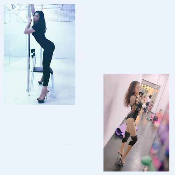 sandals pole dance high heels female non-slip model catwalk shoes training special waterproof platform 15cm transparent crystal shoe, Black
sandals pole dance high heels female non-slip model catwalk shoes training special waterproof platform 15cm transparent crystal shoe, Black