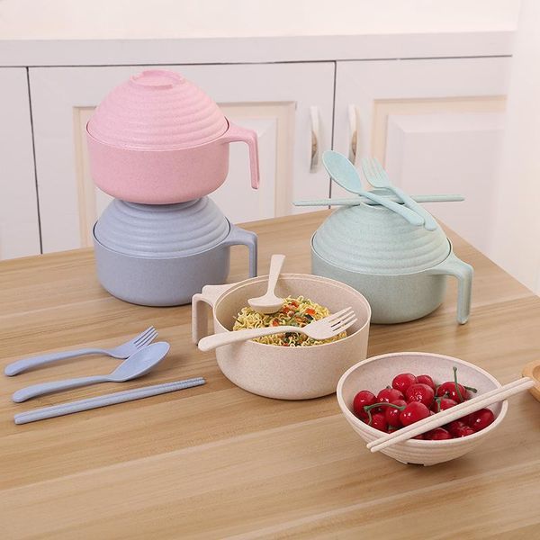 dinnerware sets 1set noodles bowl with lid handle wheat straw style soup microwavable electric lunch box container
dinnerware sets 1set noodles bowl with lid handle wheat straw style soup microwavable electric lunch box container