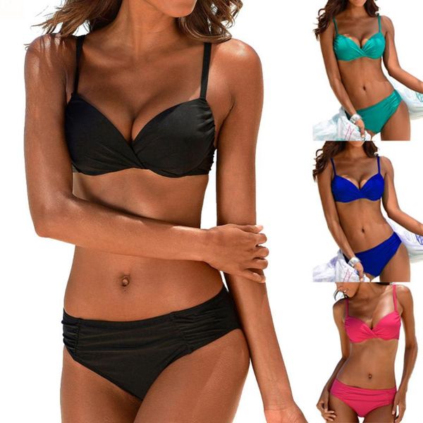 women's swimwear solid bikini summer swimsuit women two pieces push up tankini swimsuits bathing suit beach wear dropshiping, White;black
women's swimwear solid bikini summer swimsuit women two pieces push up tankini swimsuits bathing suit beach wear dropshiping, White;black