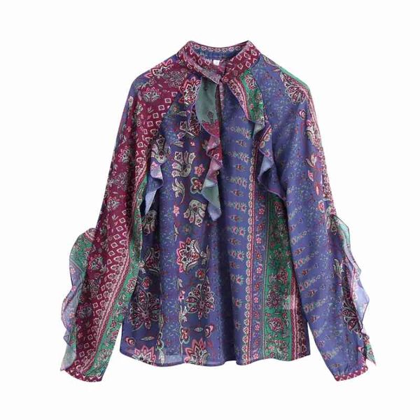 spring women ruffle decoration patchwork printing chiffon shirt female long sleeve blouse casual lady loose blusas s8600 210430, White
spring women ruffle decoration patchwork printing chiffon shirt female long sleeve blouse casual lady loose blusas s8600 210430, White