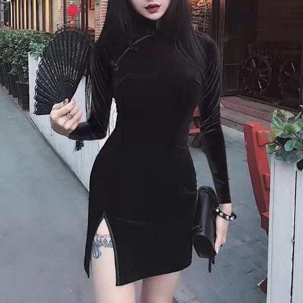 ethnic clothing women japanese style cheongsam chinese traditional short black gothic qipao split dress retro elegant fashion oriental, Red
ethnic clothing women japanese style cheongsam chinese traditional short black gothic qipao split dress retro elegant fashion oriental, Red