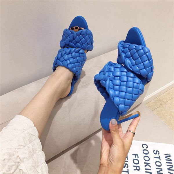 sandals braided pu leather slippers women sandals runway party shoes woman thin high heel mules 7r6b, Black
sandals braided pu leather slippers women sandals runway party shoes woman thin high heel mules 7r6b, Black