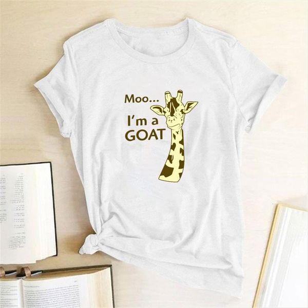 moo... im a goat women print clothes summer graphic tees woman cotton camisetas mujer verano, White
moo... im a goat women print clothes summer graphic tees woman cotton camisetas mujer verano, White