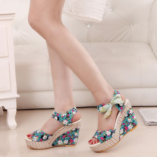 womens wedge sandals 2021 new bohemian style floral print 11cm super high heel shoes knotbow female wedding dress sandals, Black
womens wedge sandals 2021 new bohemian style floral print 11cm super high heel shoes knotbow female wedding dress sandals, Black