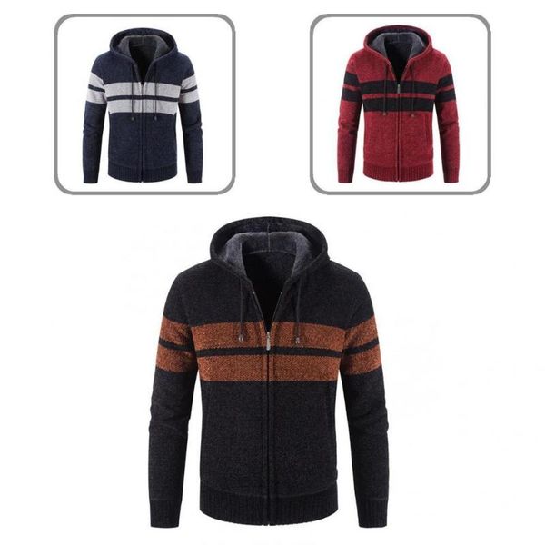 men's sweaters knitted jacket drawstring all-match long sleeve striped patchwork cardigan sweater knitwear, White;black
men's sweaters knitted jacket drawstring all-match long sleeve striped patchwork cardigan sweater knitwear, White;black