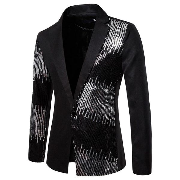 men's suits & blazers heflashor slim body gradient sequins suit large size groom dress stage nightclub performance costumes blazer 2021, White;black
men's suits & blazers heflashor slim body gradient sequins suit large size groom dress stage nightclub performance costumes blazer 2021, White;black