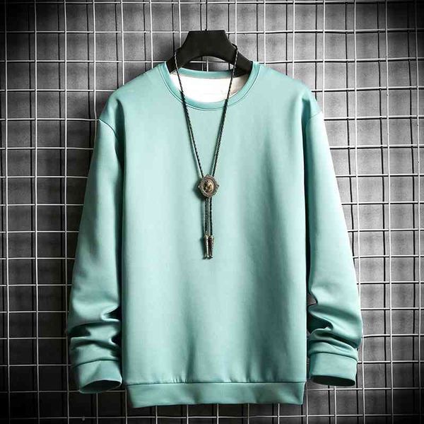 2021 solid color long sleeve simple fashion loose men's casual sweater round neck, Black
2021 solid color long sleeve simple fashion loose men's casual sweater round neck, Black