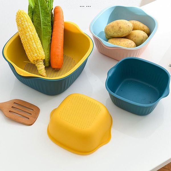 storage baskets 2-in-1 multifunctional washing bowl and strainer double layered drain basin basket colanders strainers for fruits vegetables
storage baskets 2-in-1 multifunctional washing bowl and strainer double layered drain basin basket colanders strainers for fruits vegetables
