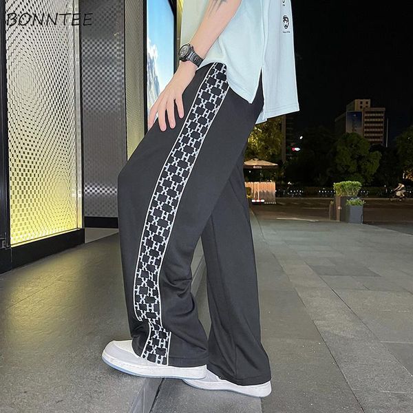 men's pants vibe casual men summer spliced mopping straight high street wide leg trousers hip hop european style streetwear fashion, Black
men's pants vibe casual men summer spliced mopping straight high street wide leg trousers hip hop european style streetwear fashion, Black