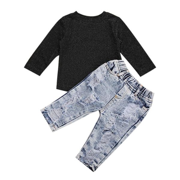 infant kid baby girl fashion 2pcs outfit bling bling sequin beading shirt ripped jeans pants children spring autumn clothing, White
infant kid baby girl fashion 2pcs outfit bling bling sequin beading shirt ripped jeans pants children spring autumn clothing, White