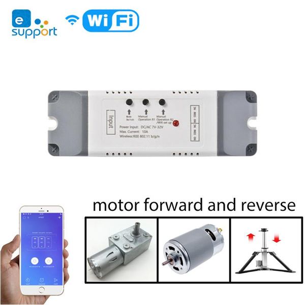smart home control 12v / 24v wifi remote switch to the motor forward and reverse 
smart home control 12v / 24v wifi remote switch to the motor forward and reverse