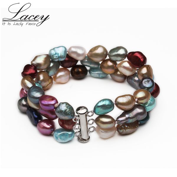 100% real natural bracelets for womenmulti color freshwater pearl bracelet jewelry girl fashion birthday gift three rows, Golden;silver
100% real natural bracelets for womenmulti color freshwater pearl bracelet jewelry girl fashion birthday gift three rows, Golden;silver