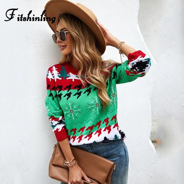 women's sweaters fitshinling 2021 christmas ugly sweater pullover women tree snowflake green pull femme winter xmas jumper knitwear jer, White;black
women's sweaters fitshinling 2021 christmas ugly sweater pullover women tree snowflake green pull femme winter xmas jumper knitwear jer, White;black