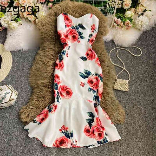 ezgaga mermaid party dress women elegant strapless floral printed sleeveless ladies clubwear bodycon dress vestidos 210430, Black;gray
ezgaga mermaid party dress women elegant strapless floral printed sleeveless ladies clubwear bodycon dress vestidos 210430, Black;gray