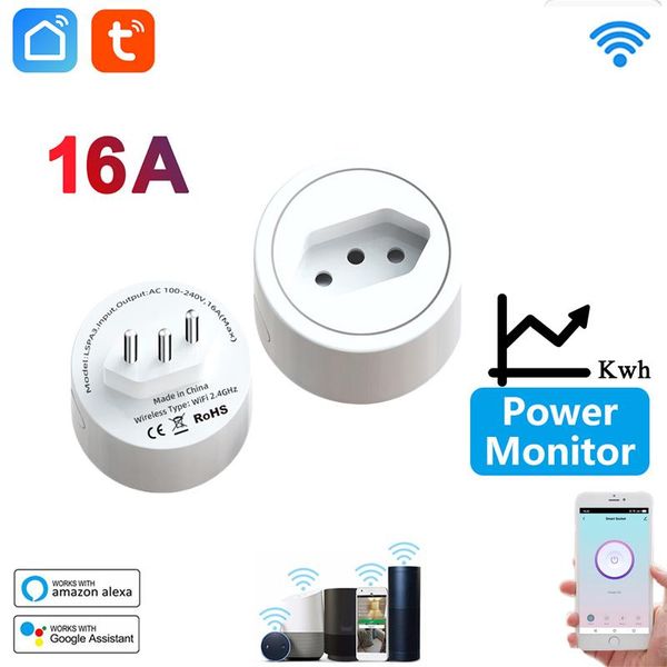 smart power plugs tuya 16a brazil standard wifi plug with monitor, life app socket voice work for google home alexa
smart power plugs tuya 16a brazil standard wifi plug with monitor, life app socket voice work for google home alexa