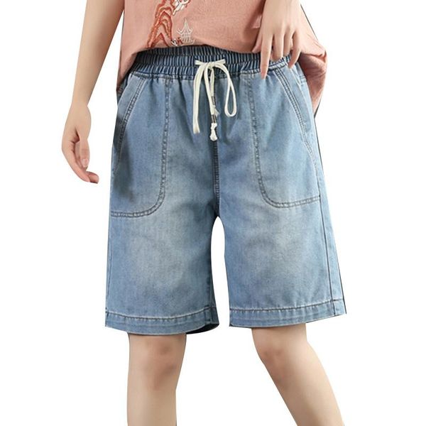 women's shorts high waist denim half length trousers women 2021 summer loose plus size all-match pockets wide leg c7530, White;black
women's shorts high waist denim half length trousers women 2021 summer loose plus size all-match pockets wide leg c7530, White;black