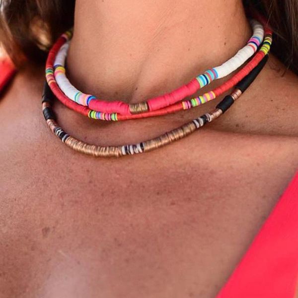 chokers fashion 6mm soft pottery choker necklace for women bohemian adjustable colorful clay collar gift, Golden;silver
chokers fashion 6mm soft pottery choker necklace for women bohemian adjustable colorful clay collar gift, Golden;silver