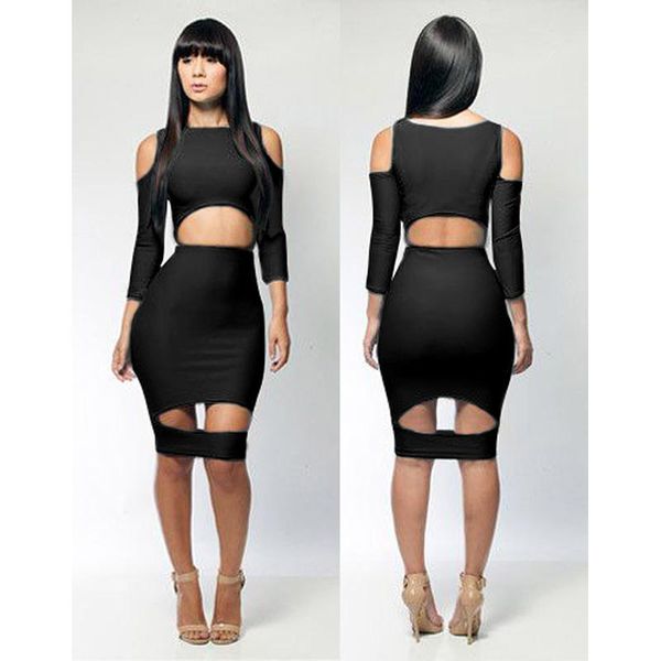 casual dresses women summer cut out club party dress fashion midi long sleeves off shoulder hollow lady clubwear, Black;gray
casual dresses women summer cut out club party dress fashion midi long sleeves off shoulder hollow lady clubwear, Black;gray