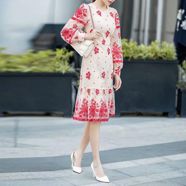 womens casual dresses fashion designer spring red midi dress women long sleeves mesh floral embroidery elegant party, Black;gray
womens casual dresses fashion designer spring red midi dress women long sleeves mesh floral embroidery elegant party, Black;gray