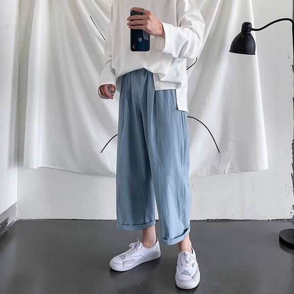 men's pants blue comfortable cotton and linen casual baggy cargo military style loose straight streetwear trousers 18bk, Black
men's pants blue comfortable cotton and linen casual baggy cargo military style loose straight streetwear trousers 18bk, Black