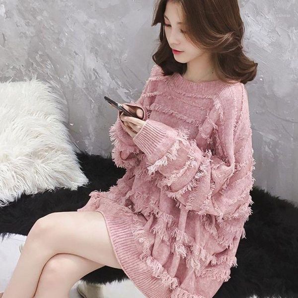 autumn winter solid color tassel pullover sweater women knitted loose round neck temperament y118 women's sweaters, White;black
autumn winter solid color tassel pullover sweater women knitted loose round neck temperament y118 women's sweaters, White;black