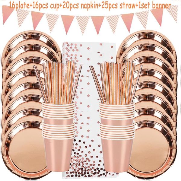 disposable dinnerware 78pcs/set rose gold party tableware set cup plates straws birthday decor bridal shower supplies
disposable dinnerware 78pcs/set rose gold party tableware set cup plates straws birthday decor bridal shower supplies