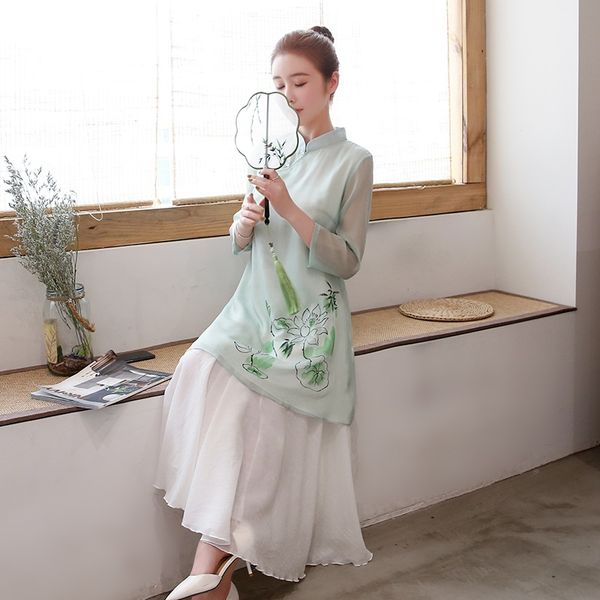 chinese style 2 piece sets womens outfits cheongsam + wide leg pants set tang suit female elegant two piece set summer 11265, Red
chinese style 2 piece sets womens outfits cheongsam + wide leg pants set tang suit female elegant two piece set summer 11265, Red
