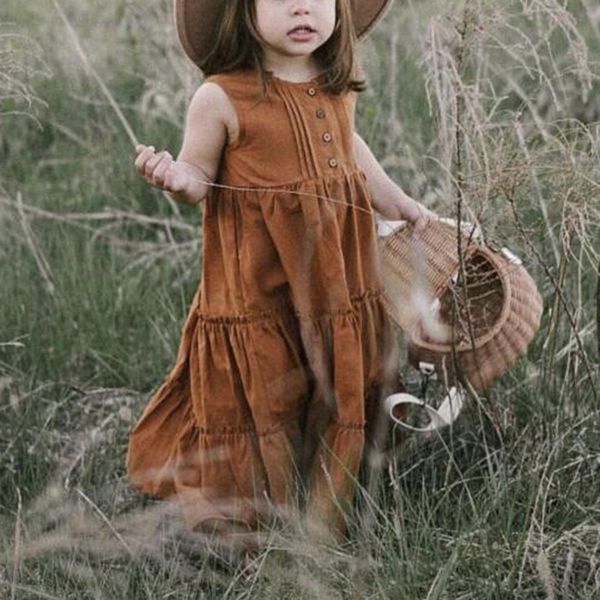 summer sleeveless elegant ruffles solid mini dress girls casual loose dress female vestidos fashion o neck kids long dress 2022, Red;yellow
summer sleeveless elegant ruffles solid mini dress girls casual loose dress female vestidos fashion o neck kids long dress 2022, Red;yellow