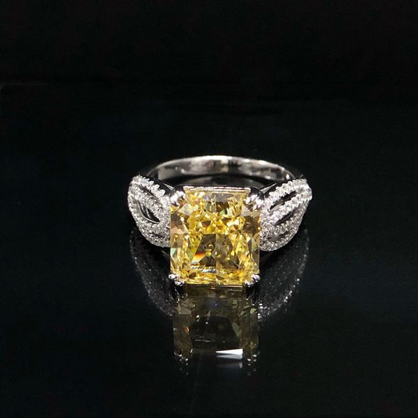 925 sterling silver 4ct princess square yellow rings female classic elegant high carbon diamond fine jewelry for women, Slivery;golden
925 sterling silver 4ct princess square yellow rings female classic elegant high carbon diamond fine jewelry for women, Slivery;golden