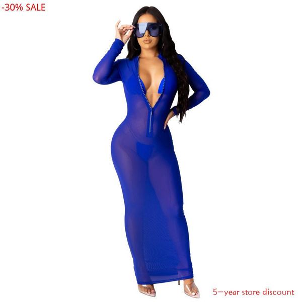 women see through dress zipper up v neck long sleeve midi vestidos beach coverups club womens casual dresses, Black;gray
women see through dress zipper up v neck long sleeve midi vestidos beach coverups club womens casual dresses, Black;gray