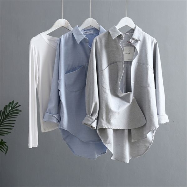 new spring turn-down collar solid women shirt plus size long sleeve women blouses casual pockets female shirts blusas 6658 210317, White
new spring turn-down collar solid women shirt plus size long sleeve women blouses casual pockets female shirts blusas 6658 210317, White